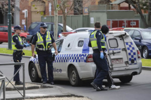 A quantity of Ice, a machete and a baseball bat  were found in a car search.